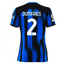 Inter Milan Denzel Dumfries #2 Hemmatröja Dam 2023-24 Korta ärmar